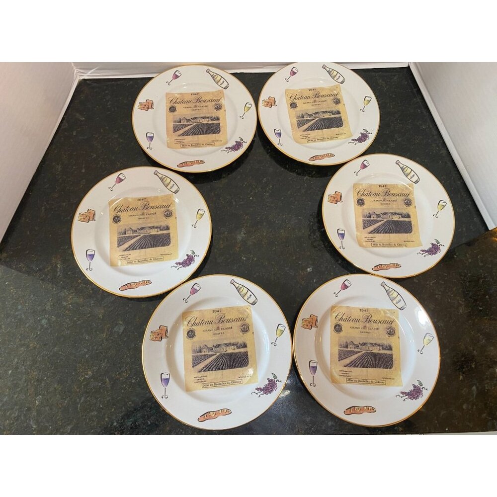 Rosanna "Cheers" 7 Inch Salad Plates, Italy (Qty. 6)